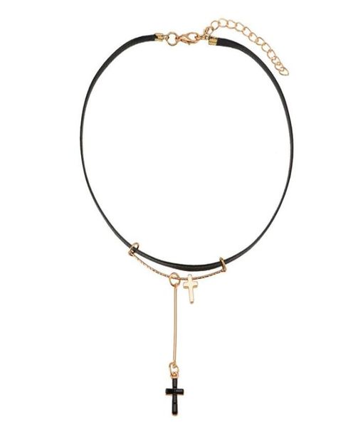 

disc lariat pendant necklaces bohemian jewelry cross shape copper material sequins tassel pendant 3 layer set1712080, Silver