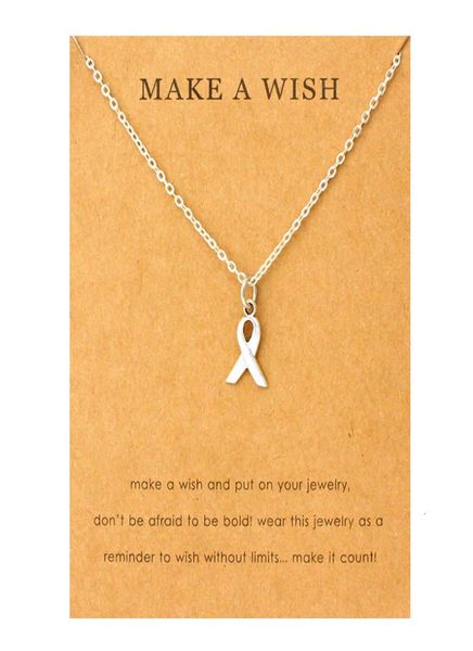 

ribbon cancer awareness pendant necklaces antique silver moon mountain infinity chain necklace women fashion trendy jewelry6224121
