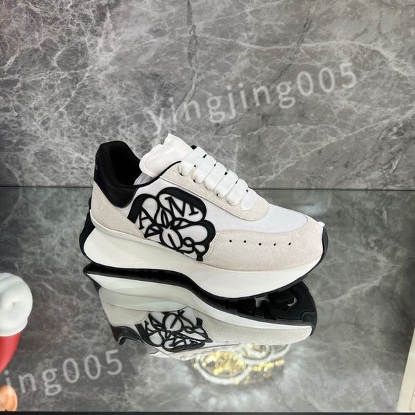 

2023 luxurys designers sneaker casual shoes sole white black leather womens espadrilles mens high-quality lace up trainers sneakers size 35-