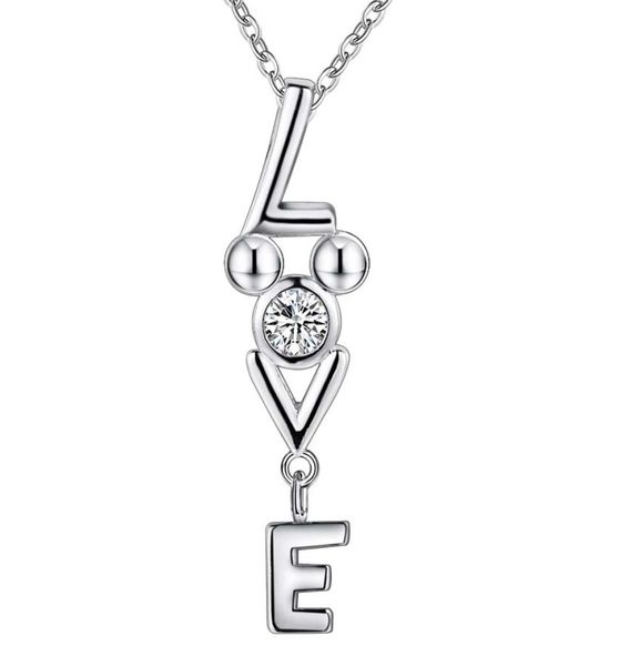 

whole 925 sterling silver plated love pendant necklace with zircon fashion romance valentine039s day gift jewelry for women8909236