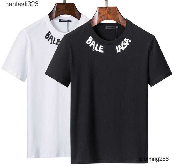 

2023 designer brand tees t shirts pure cotton short sleeve shirt simple letter printed summer casual men clothing size04427, White;black