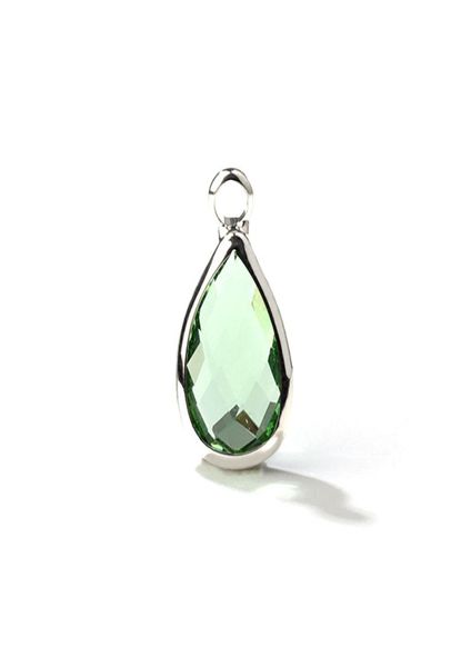 

10pcslot crystal birthstone charms for handmade diy bracelet making silver plated small water drop pendants jewelry accessories8069638, Bronze;silver