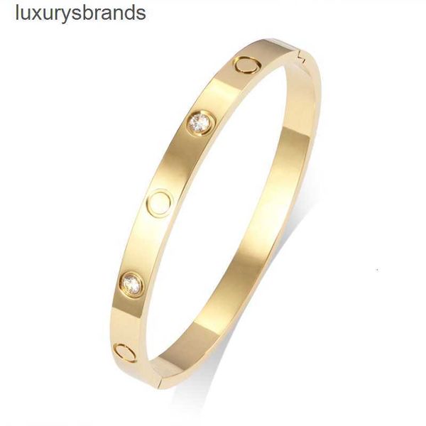 

fashion designer woman men bangle bracelet jewelry silver gold titanium steel buckle clasp bracelet with original bag, Black
