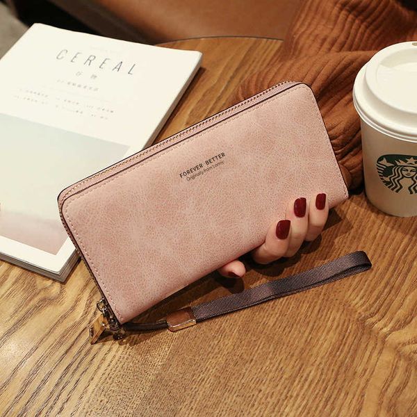 

ms. lonny holds a long wallet korean version handbag multi function card bag mobile phone bag zero wallet female wallet