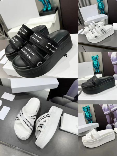

2023 new slippers sandals slippers macaron thick soled anti-skid soft soled fashion slippers women wear beach flip-flops ins, Black