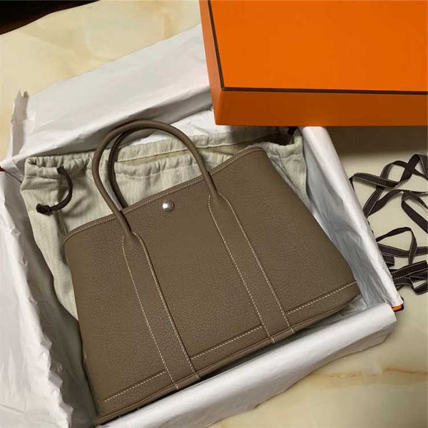 

garden party bag women purse original tote bucket bags handmade luxury handbags classic fashion togo leather wallet sac de luxe femme j0lm