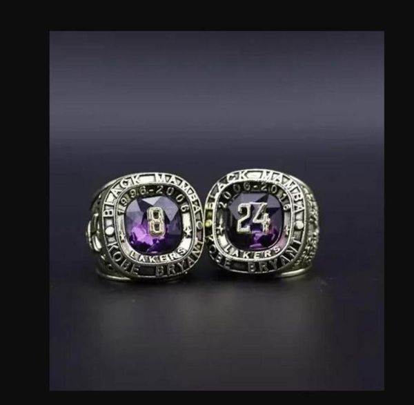 

american men039s professional basketball legend number 8 and 24 classic number souvenir ring7141864, Golden;silver