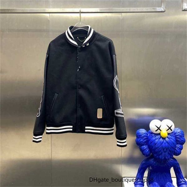 

men embroidery fashion oversized hip hop varsity baseball jacket leather sleeve hi street loose fit letterman coat outerwear gh rwfx, Black;brown
