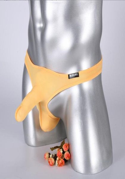 

whole ice silk mens gstrings ultra thin elephant nose men039s thongs transparent see through 10 colors 4 sizes jqk 3666738544221648, Black;brown