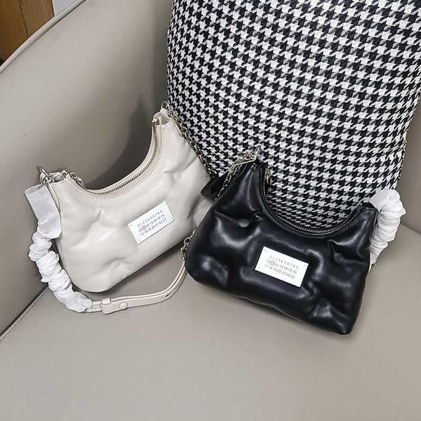 

margiela high version mm6 magilla liu wen's same hobo mini underarm leather diagonal straddle bag for women