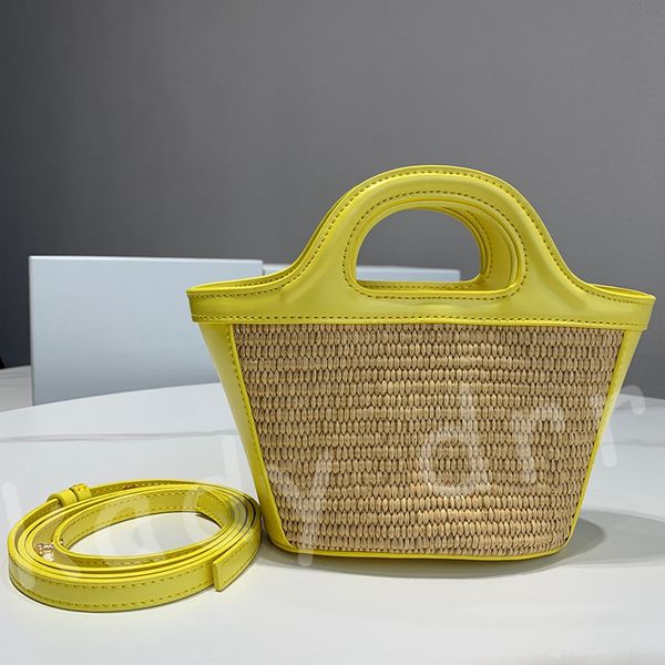 

tropicalia micro bag leather with weaved fabric panels hand carry cross body women shoulder bags embroidered logo outside on front handbag c