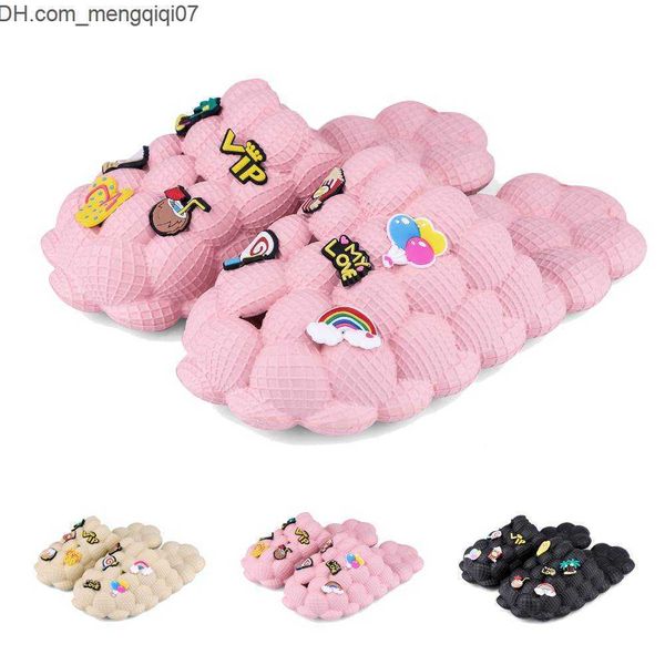 

slipper slipper children' bubble slide interesting bubble shoes soft eva lychee slide soft pillow spa slide for gym slide z230714, Black;grey