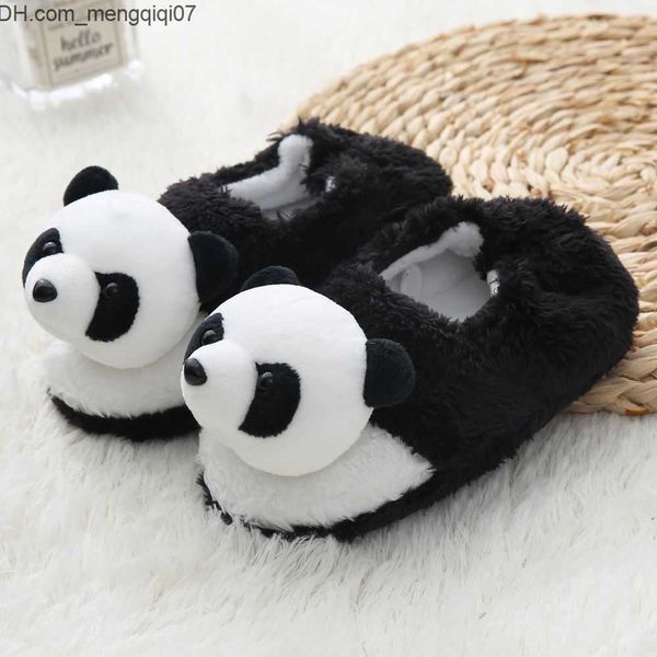 

slipper slipper winter panda slider children girls non slip boys fur slider cotton uwabaki warm and fluffy house children slider z230714, Black;grey