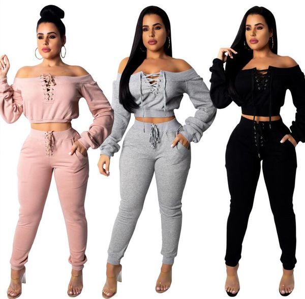 

women's set 2023 autumn new fashion casual women's set long sleeve pants women's two piece set, White