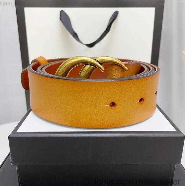 

quality 2023high belt women genuine leather golden silver bronze buckle designer cowhide belts men luxury 20 colors carry with box a68 misss, Black;brown