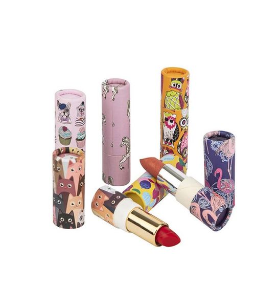 

121mm 35g empty cute printing paperboard lip balm tubes kraft paper recyclable cardboard chapstick containers2630232