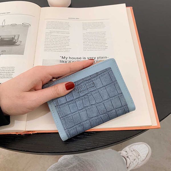 

wallet women 2023 new short women's stone pattern zero wallet multi card wallet