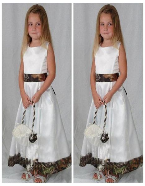 

white with camo flower girls dresses for country wedding cap sleeve jewel little girls party dress for special occasion dress gown5180092, White;blue