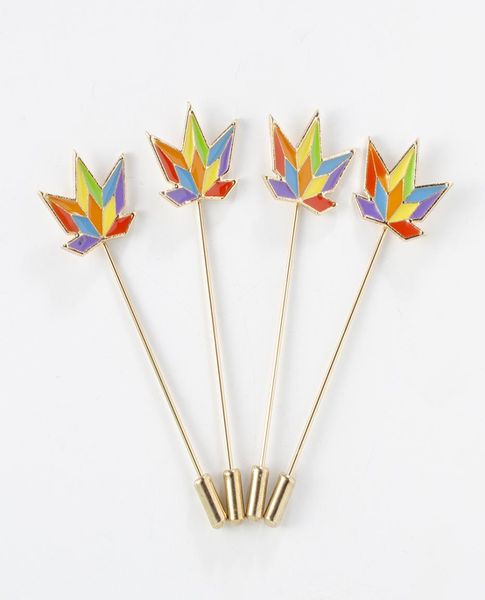 

windmill clothes colorful pin pinclothing pins rainbow homosexual lgbt pin collar needle alloy maple leaf brooch for men7614412, Gray