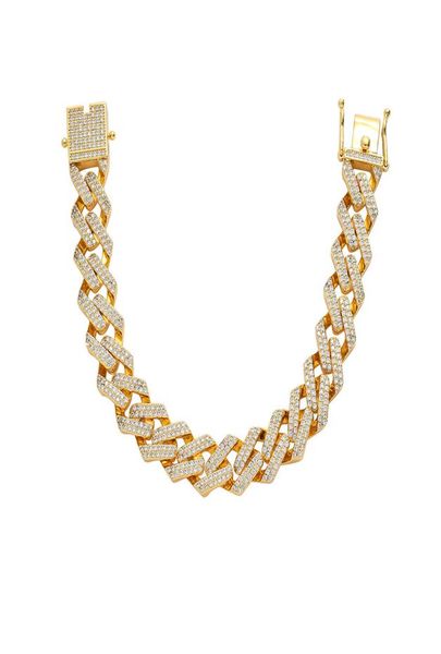 

pendant necklaces 20mm men chain hip hop necklace pave setting rhinestone male hiphop iced out bling rhombus cuban chains women je8492592, Silver