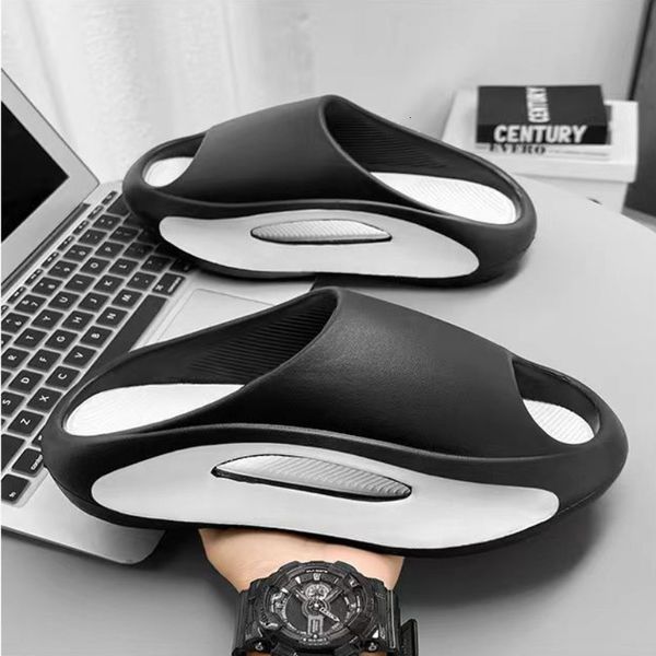 

slippers men's casual beach slippers summer luxury soft eva hollow sports sandals women platform shoes zapatos hombre 230713, Black