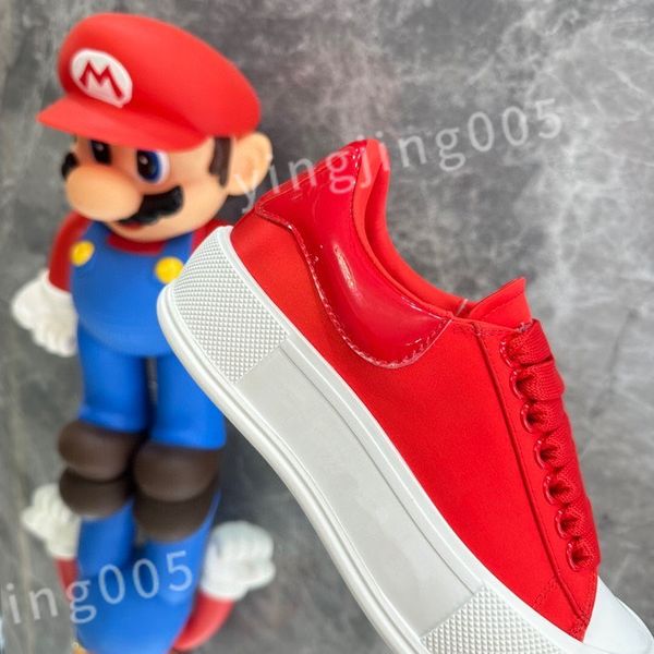 

2023 new luxurys designer stage leather casual shoes fashionable sports platform mens womens velvet white lace up alexander sneakers xsd2211, Black