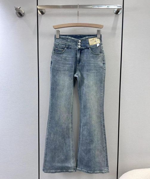 

milan runway jeans 2023 new spring summer fashion designer flare brand same style luxury women039s jeans 030216126840, Blue