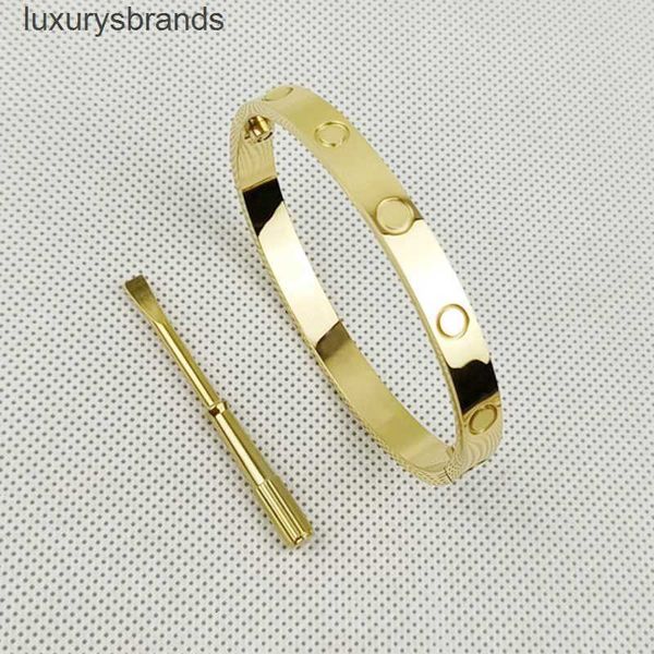 

love bracelet ladies rose gold silver lady bangle titanium steel screw screwdriver 4cz diamond luxury designer jewelry womens mens party gif, Black