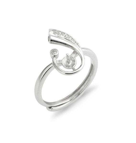 

jewellery settings 925 sterling silver adjustable ring base with pin cup for attaching pearls 5 pieces7966946, Slivery;crystal