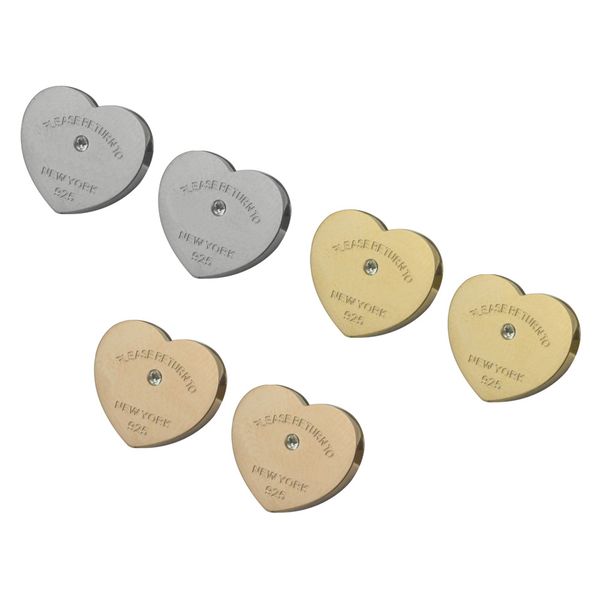 

stainless steel peach heart earrings for women's love shaped earrings, Golden;silver