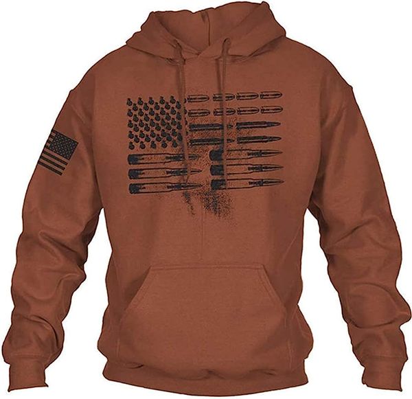 

mens hoodies long sleeve american flag graphic drawstring hooded pullover sweatshirts, Black