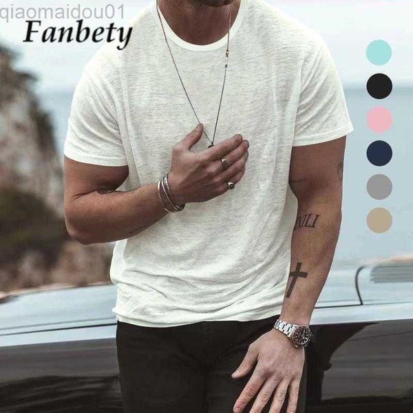 

men's t-shirts simple thin short sleeve men's t-shirt fashion o neck loose solid color pullover casual mens sports fitness bottom, White;black