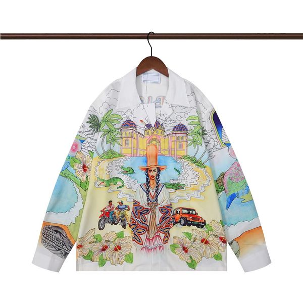 

men's casual shirts arrival men dress shirt long sleeve luxury button up shirt holiday streetwear printing clothing, White;black