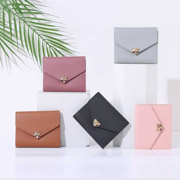 

2023 new wallet women's short wallet multi card purse leather wallet women