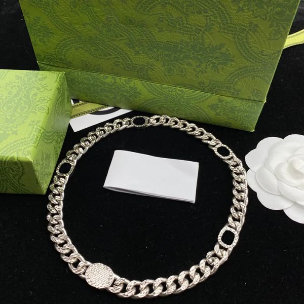 

Womens Bracelets Necklaces Set Designers Letter Bracelet Mens Couple Necklace Jewelry Luxury Fashion Silver Chain Link Necklaces 2307141BF, Mixed colors
