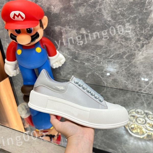 

new designer stage leather casual shoes fashionable sports platform mens womens velvet white lace up alexander sneakers xsd221106, Black