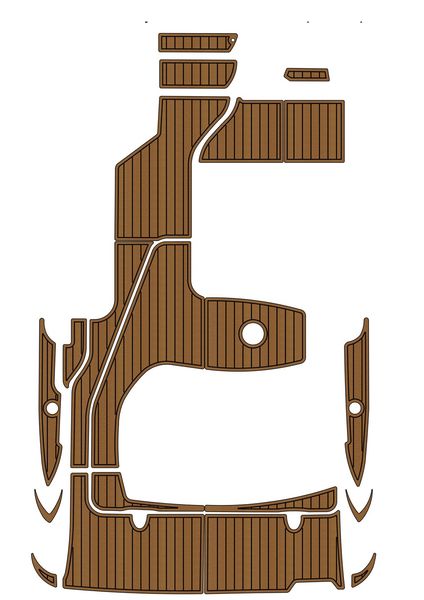 

2010 sea ray sundancer 330 swim platform cockpit pad boat eva foam teak deck