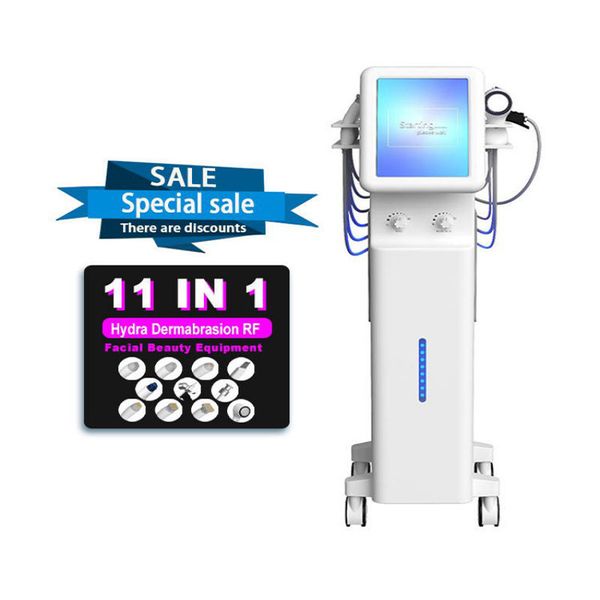 

spa hydra beauty facial dermabrasion skin lifting machine 11 in 1 diamond dermabrasion vacuum pen hydro skin care device, Black;white