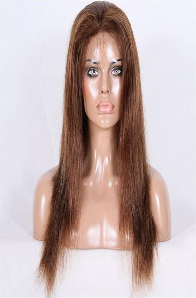 

vmae long straight 4 color full lace wigs with baby hair 12 to 26 inch virgin human hair 130 density hair for women2633335, Black;brown