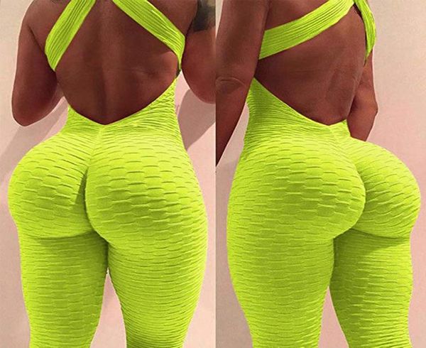 

women039s sports set backless playsuit fitness tights jumpsuits costume yoga suit gym bodysuit tracksuit push up running sport 9811869, White;red