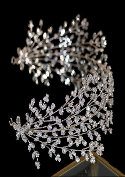 

new design tiara luxury elegant women039s wedding hair accessories headdress and crown of zirconia women039s accessories y208540049, White;golden