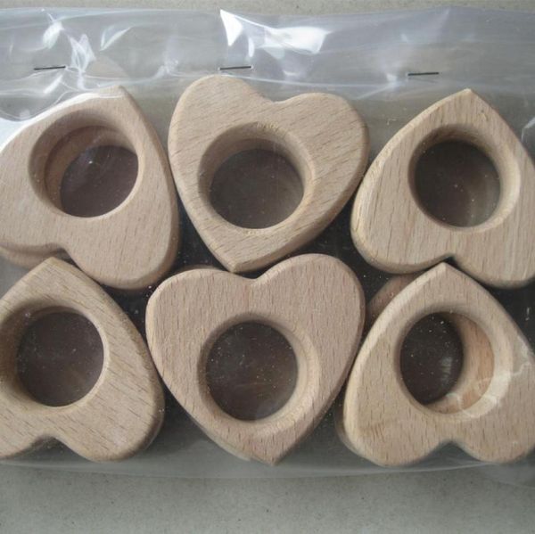 

12pcslot beech wooden teether unfinished hand crafted heart rings wood beads engraved heart diy accessories5566736, Black