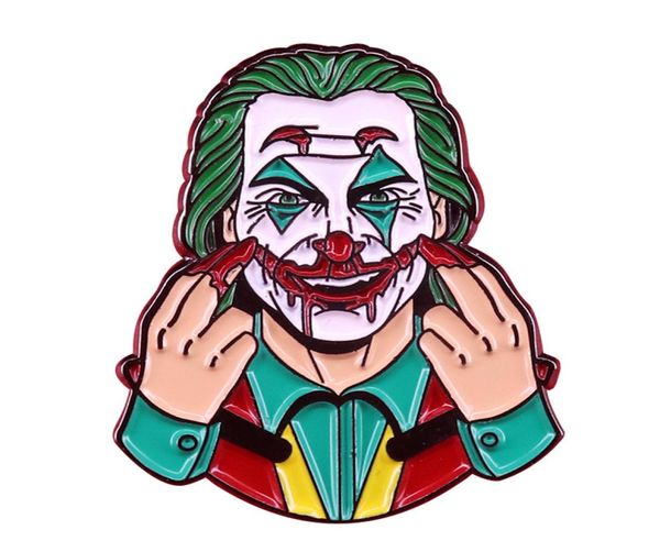 

halloween joker enamel pins collect funny children gifts metal cartoon brooch backpack collar lapel badge fashion jewelry2704287, Blue