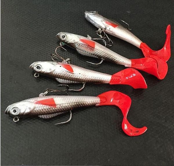 

lead head soft fishing lures long t tail fishing lure sharp treble hook soft bait fishing tackle 10cm 9 3g 222h5652074