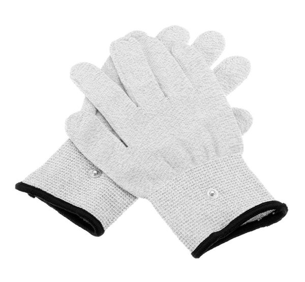 

whole new breathable conductive electrotherapy massage electrode gloves use with tens machine for therapy hand massager tool5916034