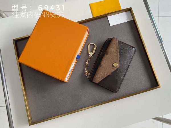 

luxury bags women coin purses recto verso clip classic letter splice buckle wallet with keychian storage wallet for men and women card holde, Red;black