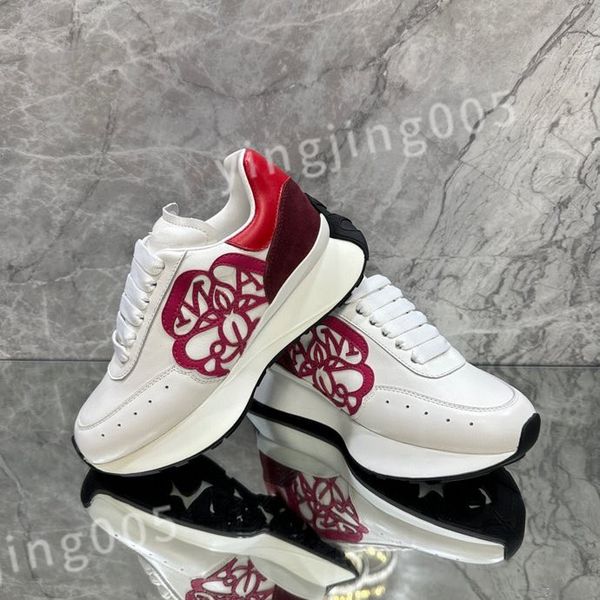 

2023 luxury designers sneaker casual shoe sole white black leather womens espadrilles mens high-quality lace up trainers sneakers size 35-46