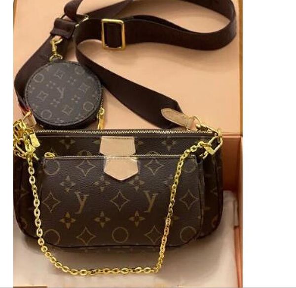 

designer 50colors women shoulder bags multi pochette accessoires genuine leather fashion handbags purses flower mini 3pcs 3 piece set crossb