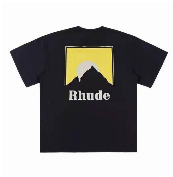 

craftsmanship rhude short sleeve mens womens t shirts summer fashion designer tshirts street casual short sleeve cotton printing oversized t, White;black