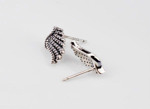 

new 2020 authentic 925 sterling silver earring majestic feathers with crystal studs earrings for women compatible gift 60229124750, Golden;silver